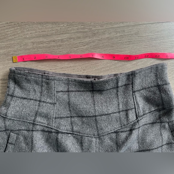 Love, Bonito Wool Blend Madelyn Windowpane Plaid Skirt - Charocal Midi Skirt - Picture 7 of 10